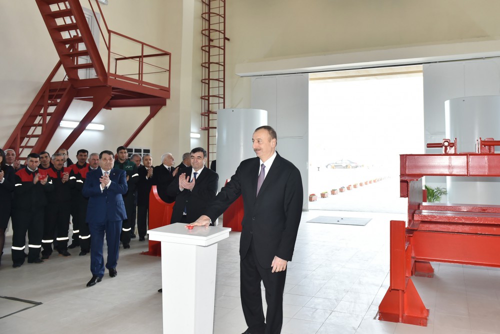 President Ilham Aliyev inaugurates Tovuzchay water reservoir