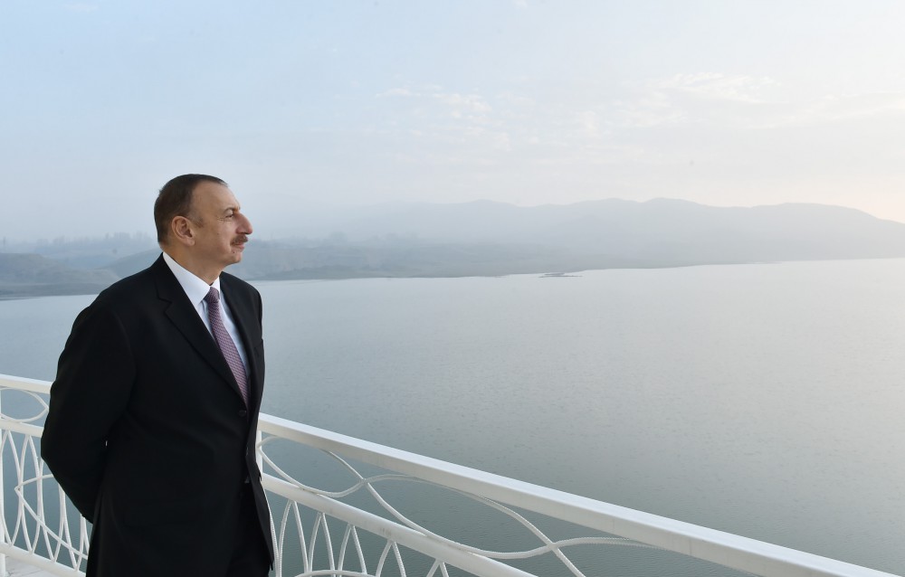 President Ilham Aliyev inaugurates Tovuzchay water reservoir