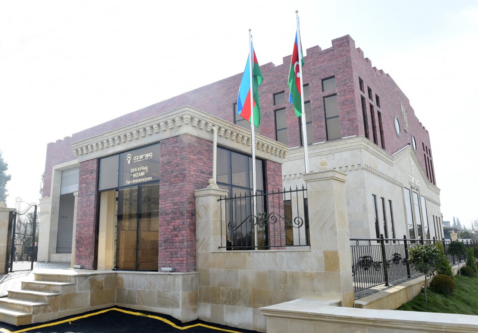 President Aliyev attends opening of “Nizami” electrical substation in Ganja