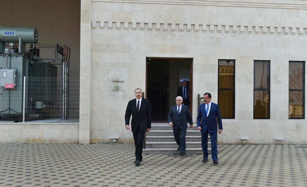 President Aliyev attends opening of “Nizami” electrical substation in Ganja