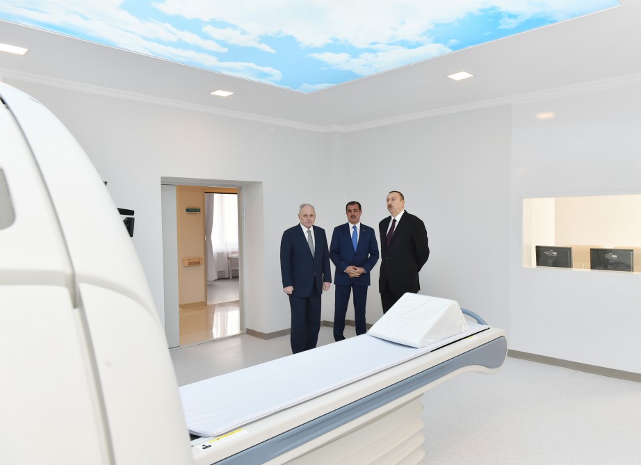 President Aliyev reviews Ganja city hospital after major overhaul (PHOTO)