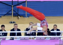 Второй день соревнований на Кубке мира по спортивной гимнастике в Баку (Фоторепортаж)