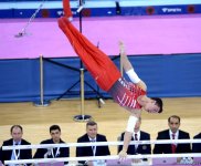Второй день соревнований на Кубке мира по спортивной гимнастике в Баку (Фоторепортаж)