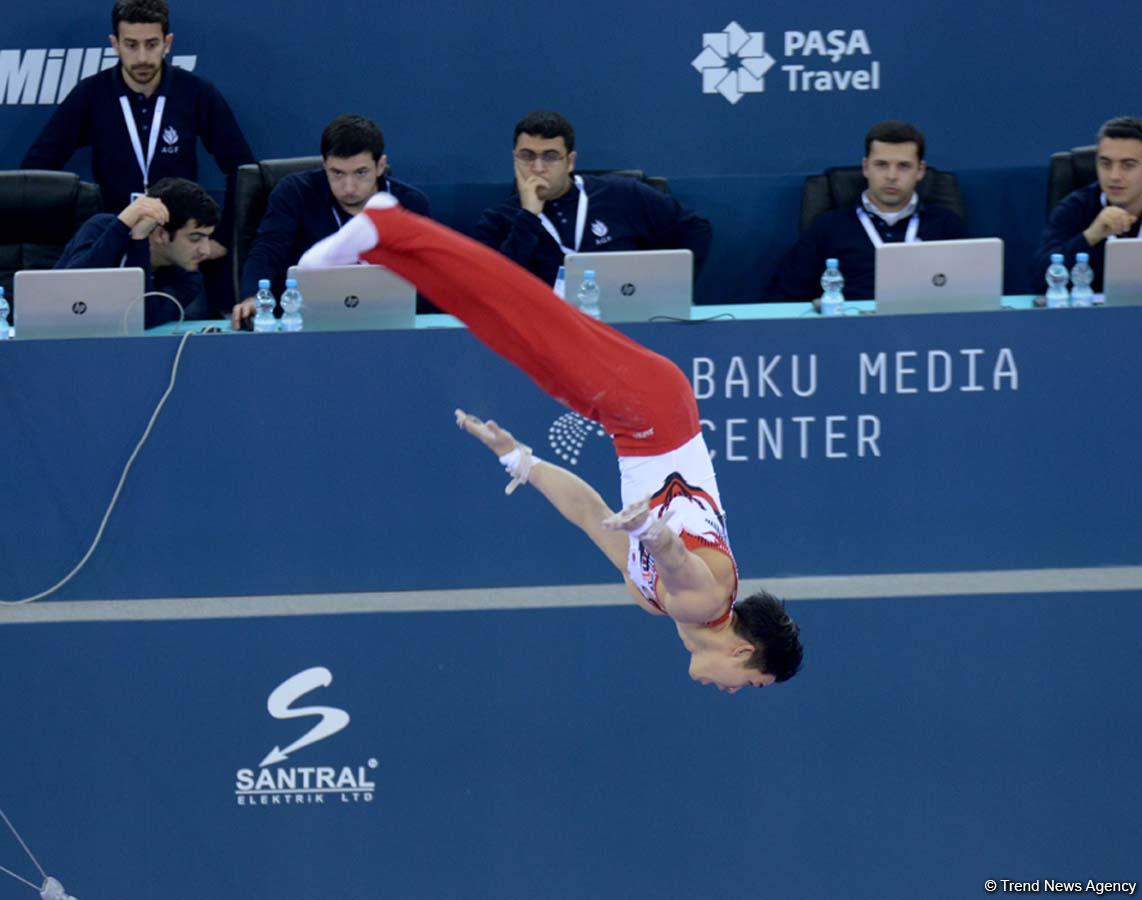 Второй день соревнований на Кубке мира по спортивной гимнастике в Баку (Фоторепортаж)