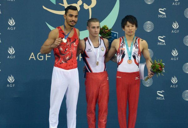 Azerbaijani FIG World Challenge Cup gold winner Stepko awarded in Baku (PHOTO) (VIDEO)