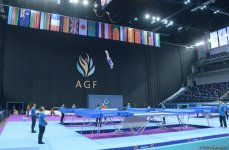Baku holds rehearsal for FIG World Cup in Trampoline Gymnastics (PHOTO)