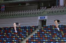 Baku holds rehearsal for FIG World Cup in Trampoline Gymnastics (PHOTO)