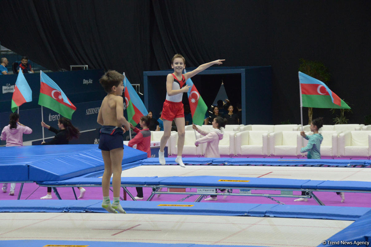 Baku holds rehearsal for FIG World Cup in Trampoline Gymnastics (PHOTO)