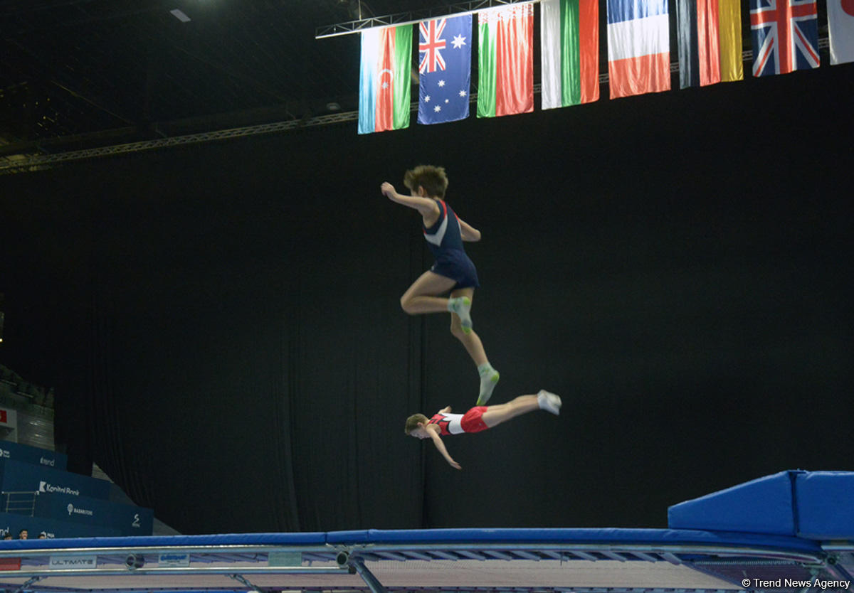 Baku holds rehearsal for FIG World Cup in Trampoline Gymnastics (PHOTO)