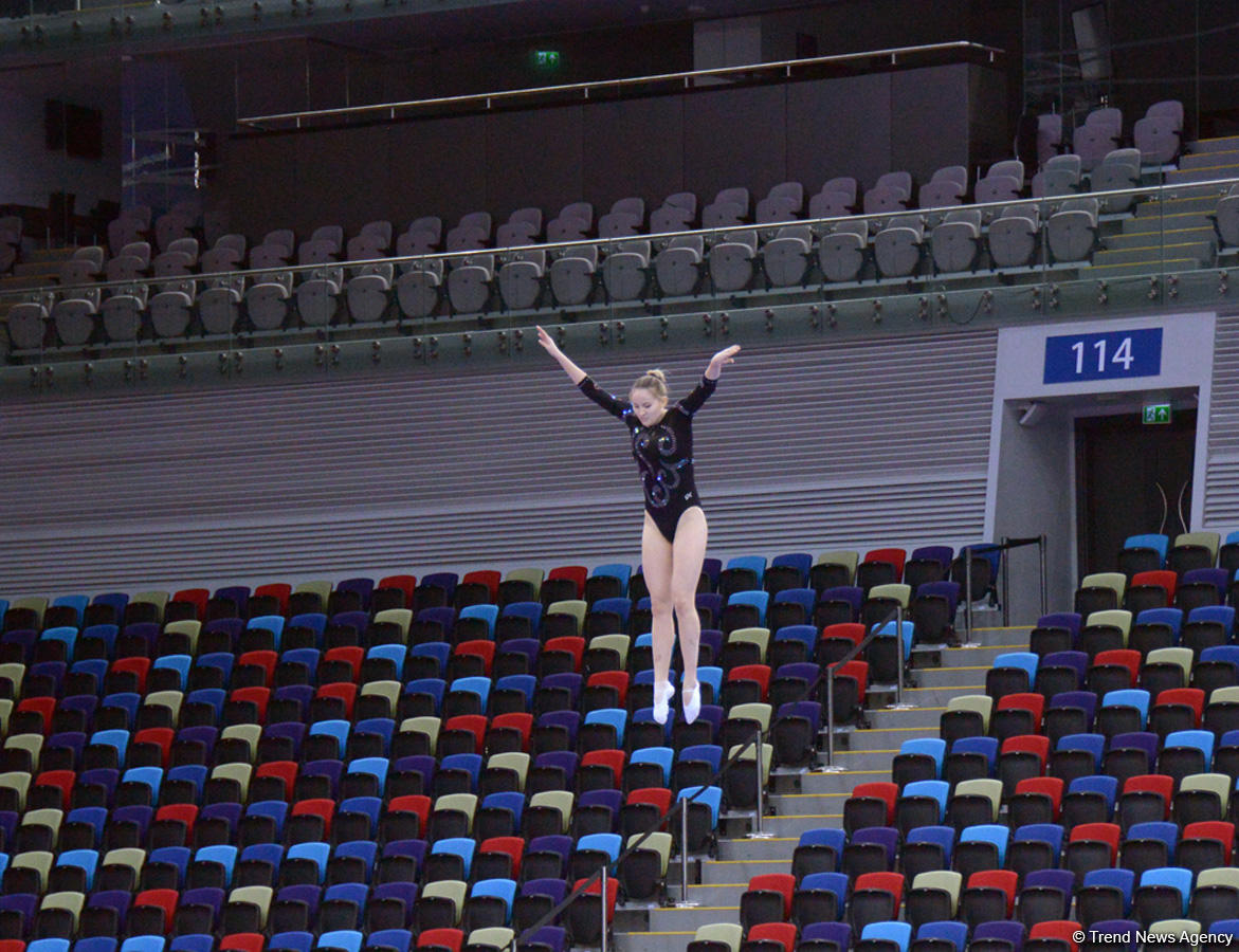 Baku holds rehearsal for FIG World Cup in Trampoline Gymnastics (PHOTO)