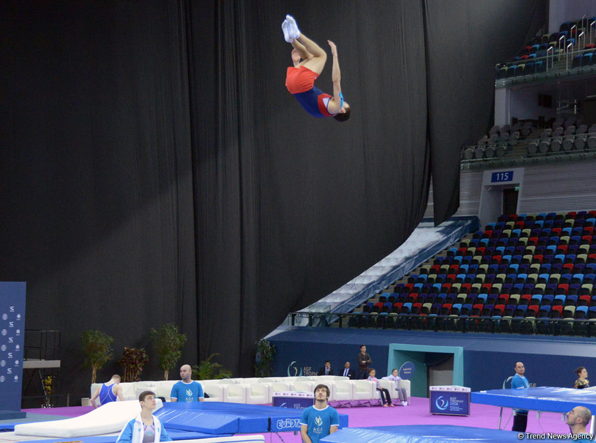 Baku holds rehearsal for FIG World Cup in Trampoline Gymnastics (PHOTO)