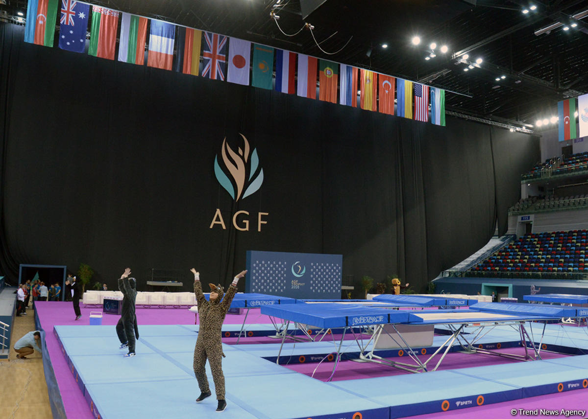 Baku holds rehearsal for FIG World Cup in Trampoline Gymnastics (PHOTO)
