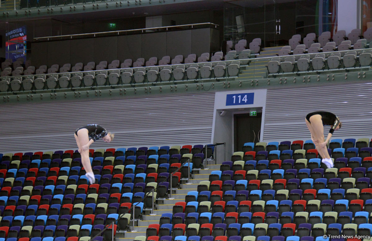 Baku holds rehearsal for FIG World Cup in Trampoline Gymnastics (PHOTO)