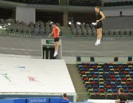 Podium training of FIG World Cup trampoline gymnasts starts in Baku (PHOTO)
