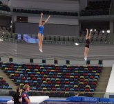 Podium training of FIG World Cup trampoline gymnasts starts in Baku (PHOTO)