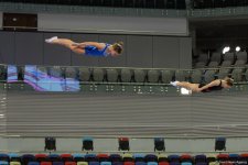 Podium training of FIG World Cup trampoline gymnasts starts in Baku (PHOTO)