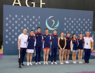 Podium training of FIG World Cup trampoline gymnasts starts in Baku (PHOTO)