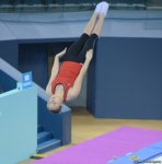 Podium training of FIG World Cup trampoline gymnasts starts in Baku (PHOTO)