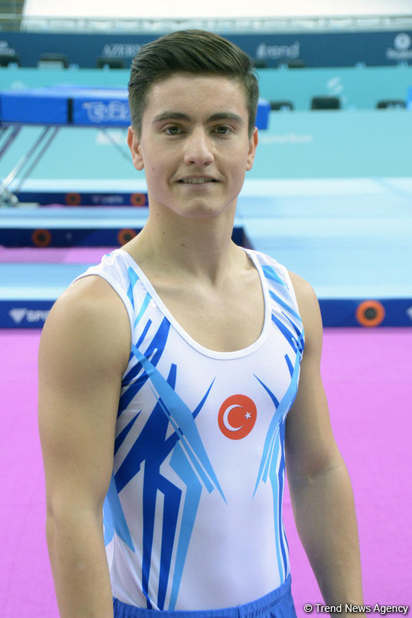 Podium training of FIG World Cup trampoline gymnasts starts in Baku (PHOTO)