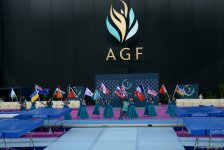 Baku hosts opening ceremony for FIG World Cup in Trampoline Gymnastics  (PHOTO)