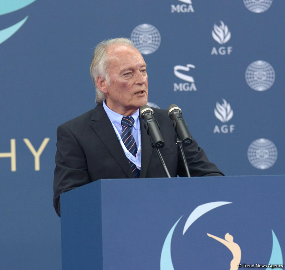 Baku hosts opening ceremony for FIG World Cup in Trampoline Gymnastics  (PHOTO)