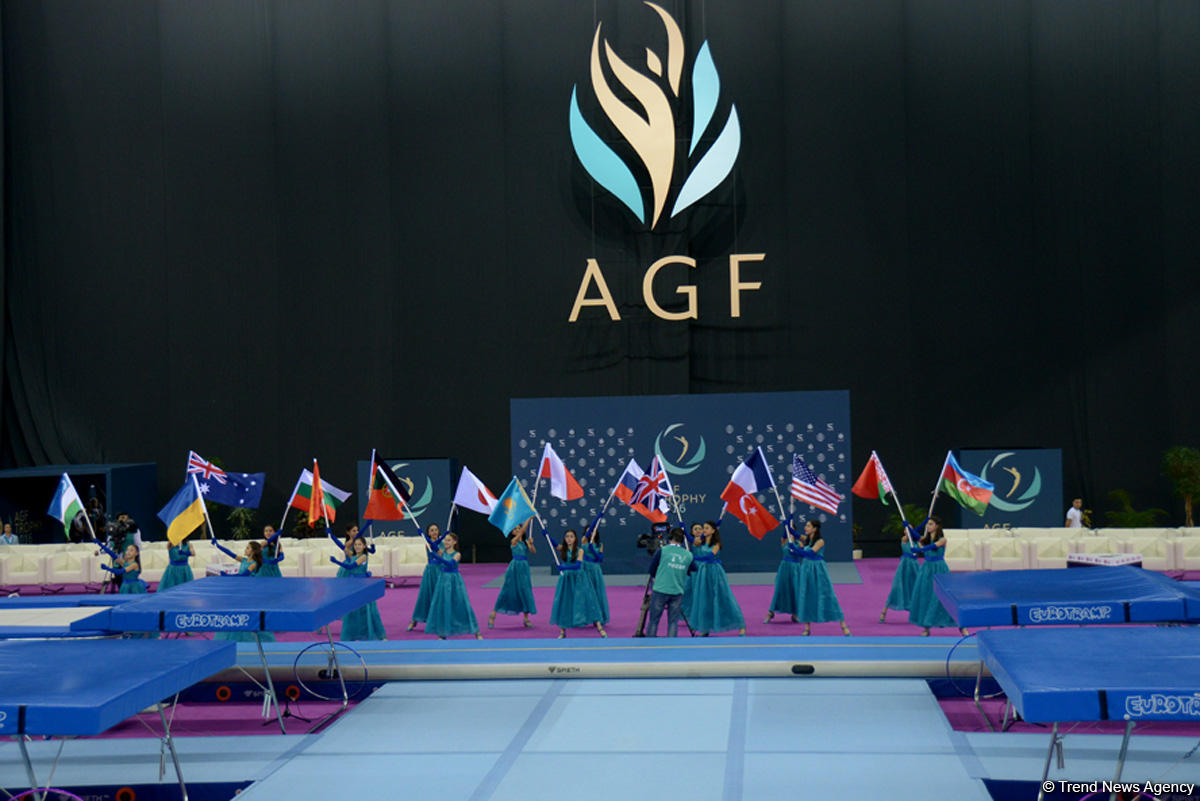 Baku hosts opening ceremony for FIG World Cup in Trampoline Gymnastics  (PHOTO)