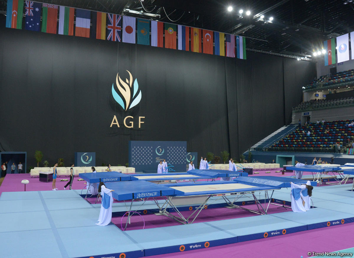 Baku hosts opening ceremony for FIG World Cup in Trampoline Gymnastics  (PHOTO)