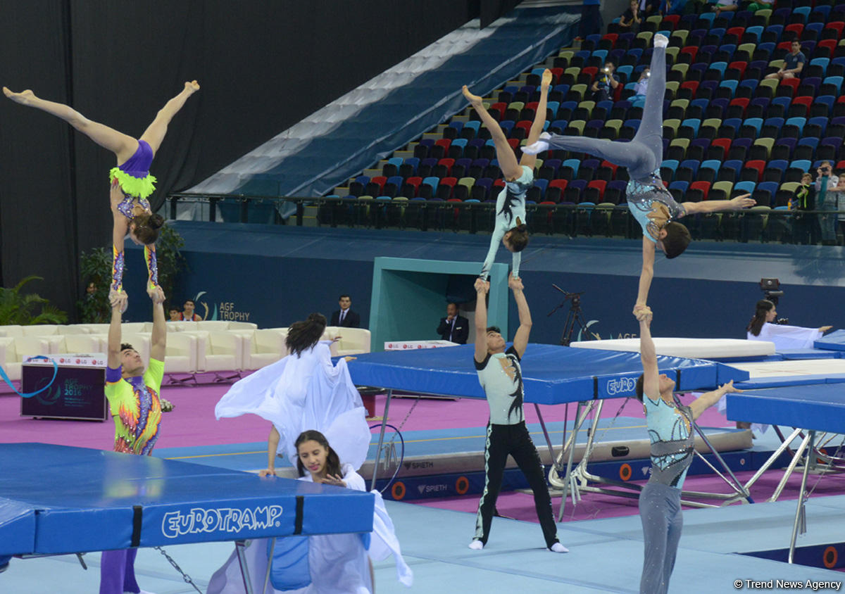 Baku hosts opening ceremony for FIG World Cup in Trampoline Gymnastics  (PHOTO)