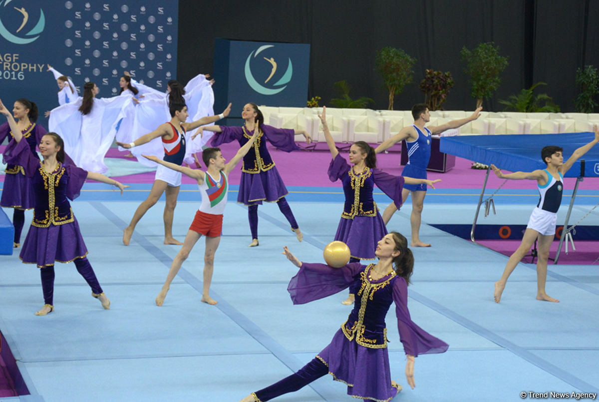 Baku hosts opening ceremony for FIG World Cup in Trampoline Gymnastics  (PHOTO)