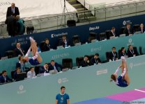 В Баку стартовали финалы Кубка мира FIG по прыжкам на батуте (ФОТО)