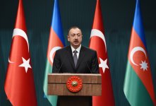 Президенты Азербайджана и Турции выступили с заявлениями для прессы (ФОТО)