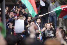 Студенты провели массовую акцию: Да здравствует Азербайджан! (ФОТО)