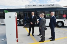 President Aliyev attends opening of Bakubus LLC’s second bus depot