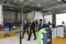 President Aliyev attends opening of Bakubus LLC’s second bus depot