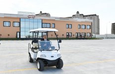 President Aliyev attends opening of Bakubus LLC’s second bus depot