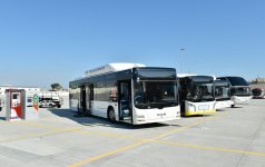 President Aliyev attends opening of Bakubus LLC’s second bus depot