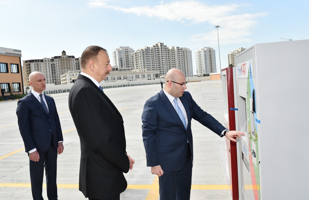 President Aliyev attends opening of Bakubus LLC’s second bus depot