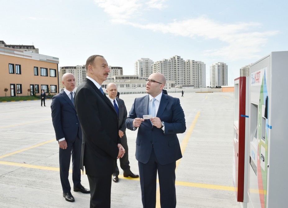 President Aliyev attends opening of Bakubus LLC’s second bus depot
