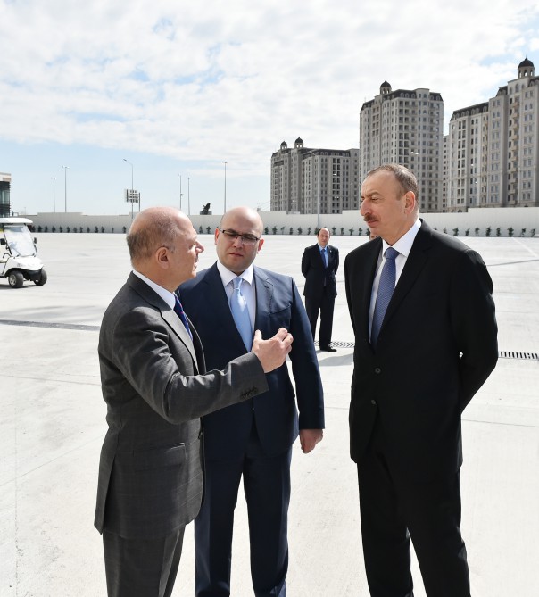 President Aliyev attends opening of Bakubus LLC’s second bus depot