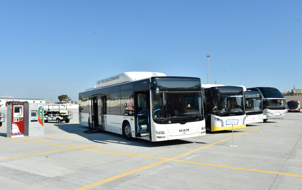 President Aliyev attends opening of Bakubus LLC’s second bus depot