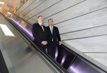 Azerbaijani president attends opening of new metro stations in Baku