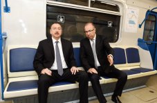 Azerbaijani president attends opening of new metro stations in Baku