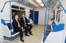 Azerbaijani president attends opening of new metro stations in Baku