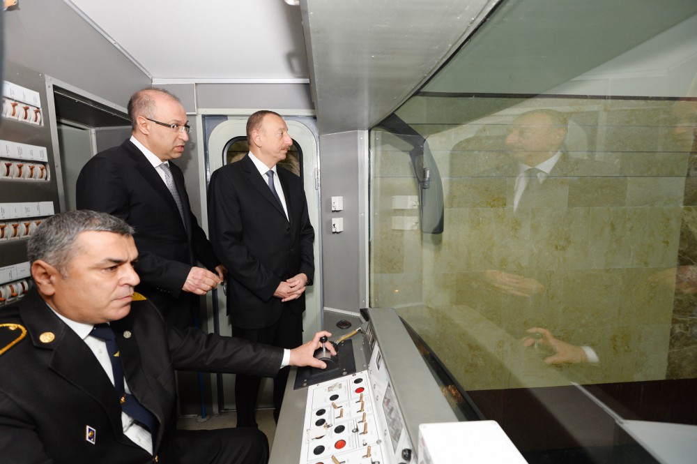 Azerbaijani president attends opening of new metro stations in Baku
