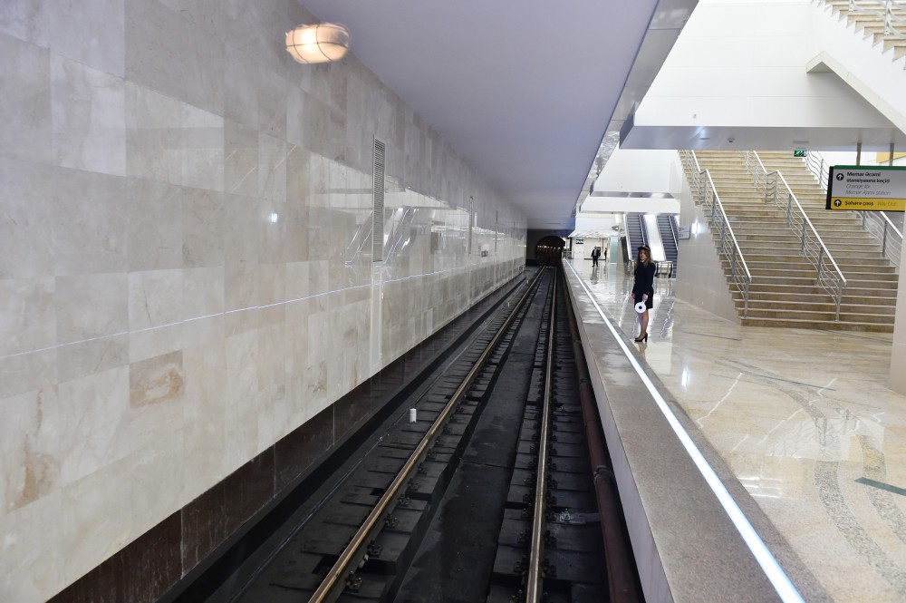 Azerbaijani president attends opening of new metro stations in Baku