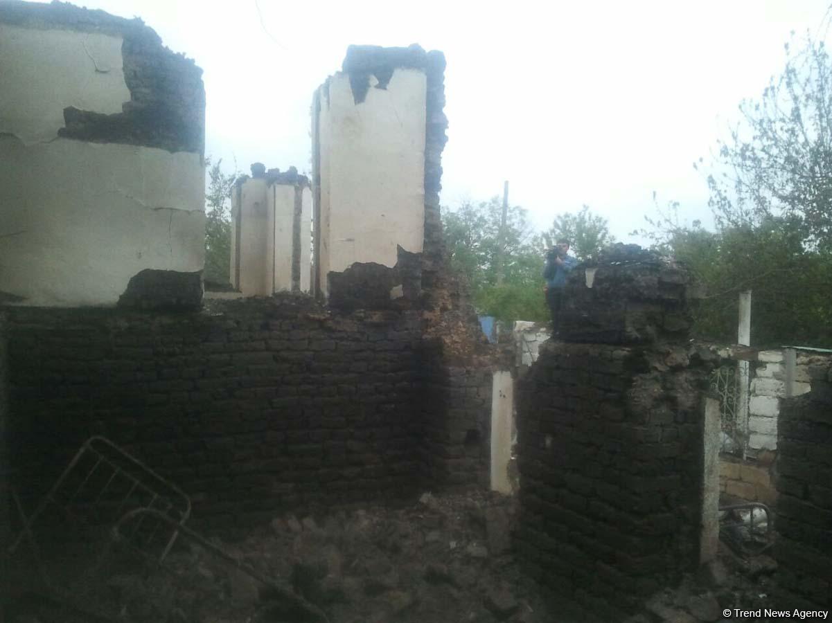 Armenian shelling severely damages Azerbaijan’s Garakhanli village (PHOTOS)