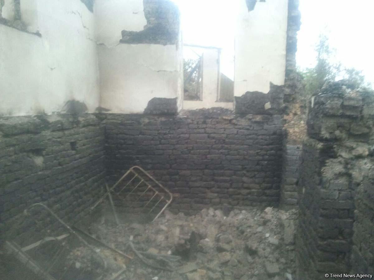 Armenian shelling severely damages Azerbaijan’s Garakhanli village (PHOTOS)