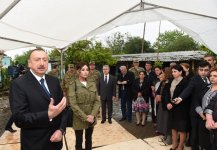 Президент Ильхам Алиев и его супруга побывали в Тертерском, Бардинском и Агдамском районах