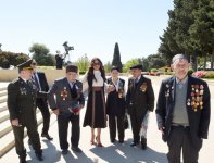 Президент Азербайджана и его супруга приняли участие в торжественной церемонии по случаю 71-й годовщины Победы над фашизмом (ФОТО)