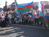 Флаги Азербайджана на Красной Площади  – шествие "Бессмертный полк" (ФОТО)